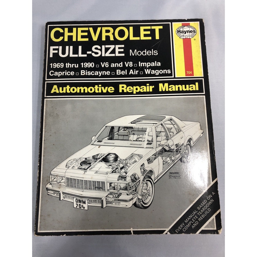 Haynes Repair Manual Chevrolet 1969-1990 Full-Size Impala Caprice Bel-Air Wagons